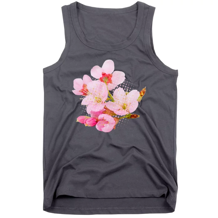 Pink Springtime Cherry Blossoms Sakura Tank Top