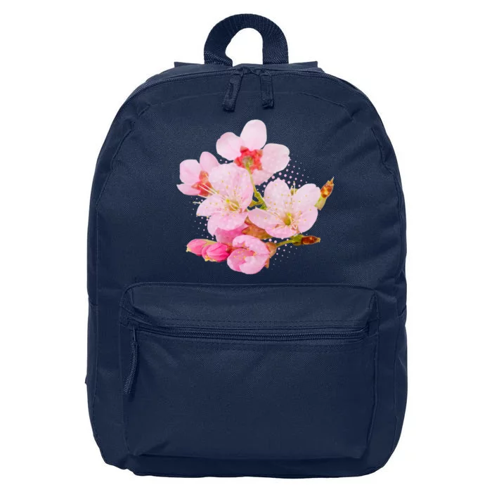 Pink Springtime Cherry Blossoms Sakura 16 in Basic Backpack