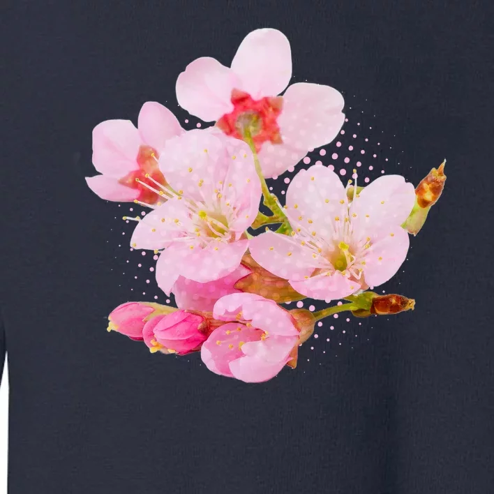 Pink Springtime Cherry Blossoms Sakura Toddler Sweatshirt