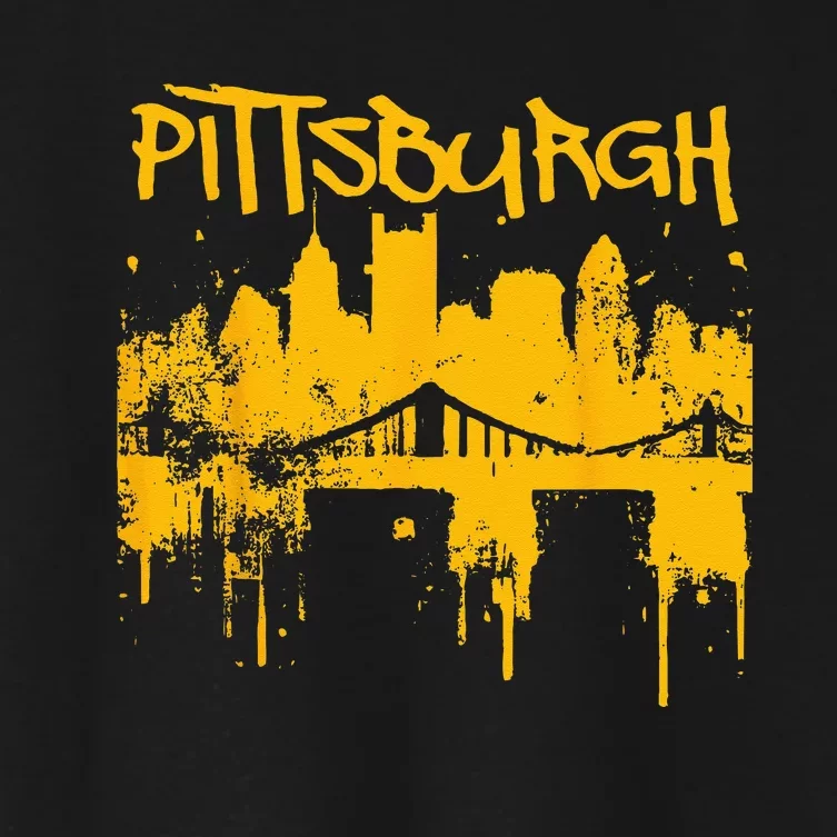 Pittsburgh Sl City Skyline Women's Crop Top Tee