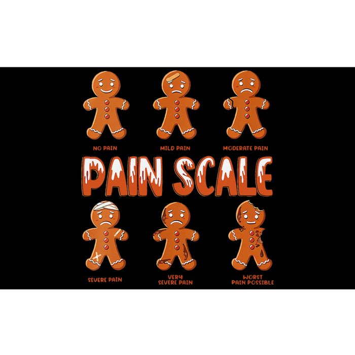 Pain Scale Christmas Nurse Gingerbread Man Pain Assessment Bumper Sticker