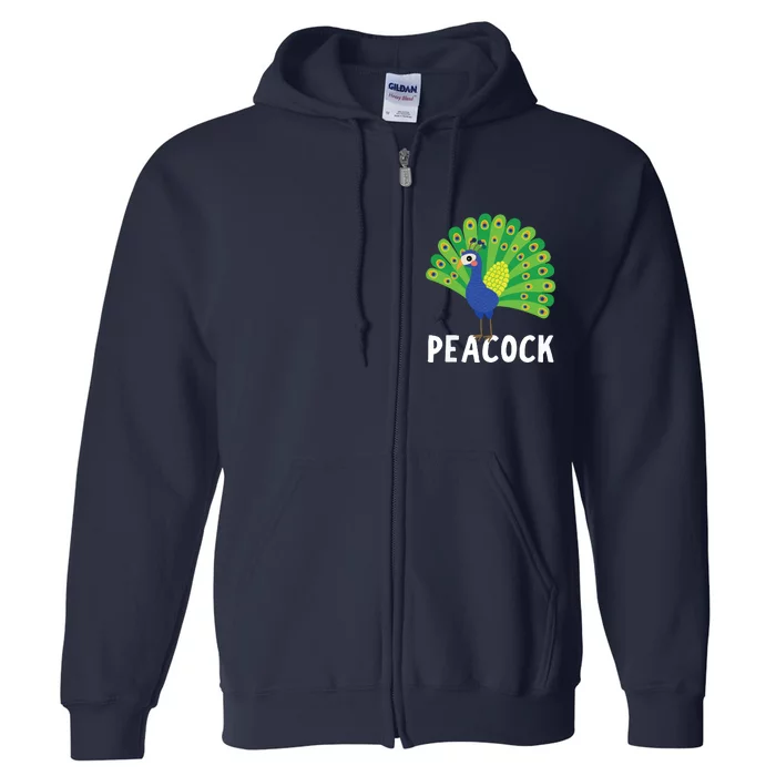 Peacock Shirts Cute Peacock Gift Full Zip Hoodie