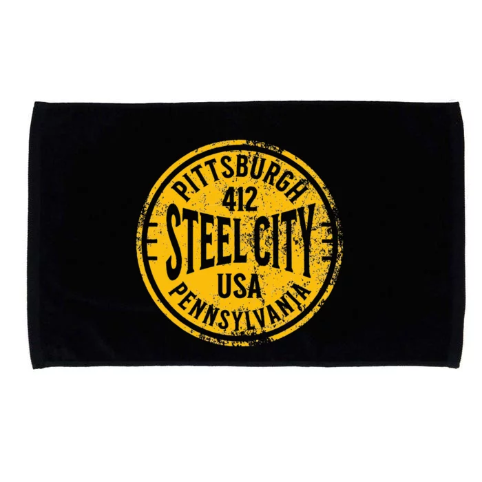 Pittsburgh Sl City Pennsylvania 412 Home Vintage Microfiber Hand Towel