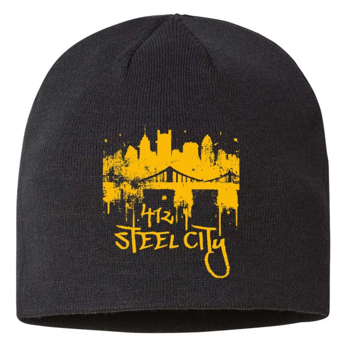 Pittsburgh Steel City Skyline 8 1/2in Sustainable Knit Beanie