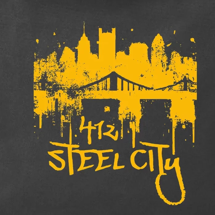 Pittsburgh Steel City Skyline Zip Tote Bag