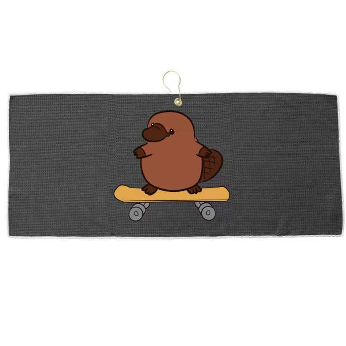 Platypus Skateboard Cute Skateboarding Platypus Large Microfiber Waffle Golf Towel