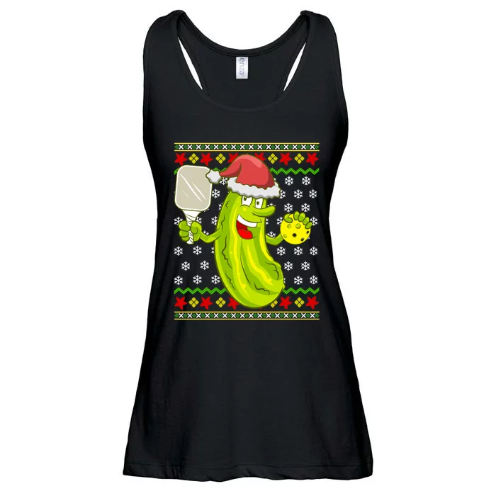 Pickleball Santa Claus Ugly Christmas Ladies Essential Flowy Tank