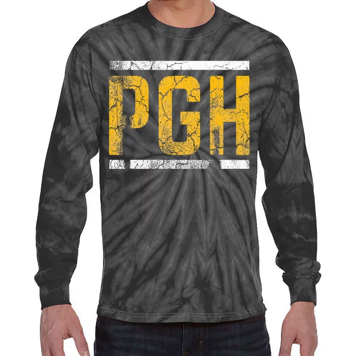 Pittsburgh Steel City Pennsylvania 412 Home Tie-Dye Long Sleeve Shirt