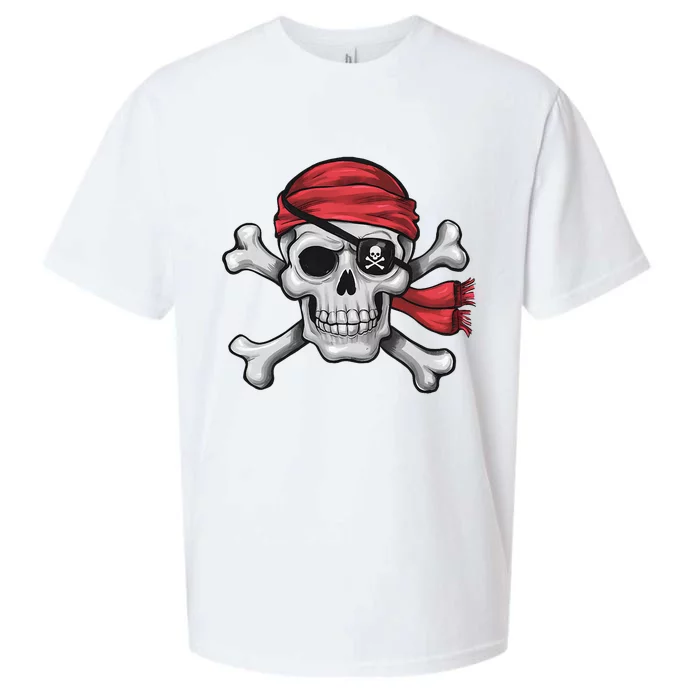 Pirate Skull Crossbones Halloween Costume Sueded Cloud Jersey T-Shirt