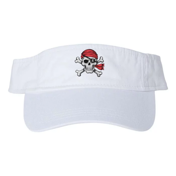 Pirate Skull Crossbones Halloween Costume Valucap Bio-Washed Visor