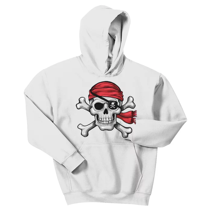 Pirate Skull Crossbones Halloween Costume Kids Hoodie