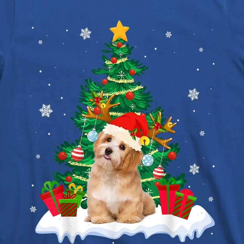 Poodle Santa Christmas Tree Light Pajama Dog Xmas Great Gift T-Shirt