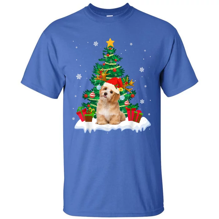 Poodle Santa Christmas Tree Light Pajama Dog Xmas Great Gift Tall T-Shirt