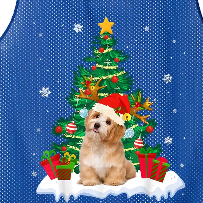 Poodle Santa Christmas Tree Light Pajama Dog Xmas Great Gift Mesh Reversible Basketball Jersey Tank