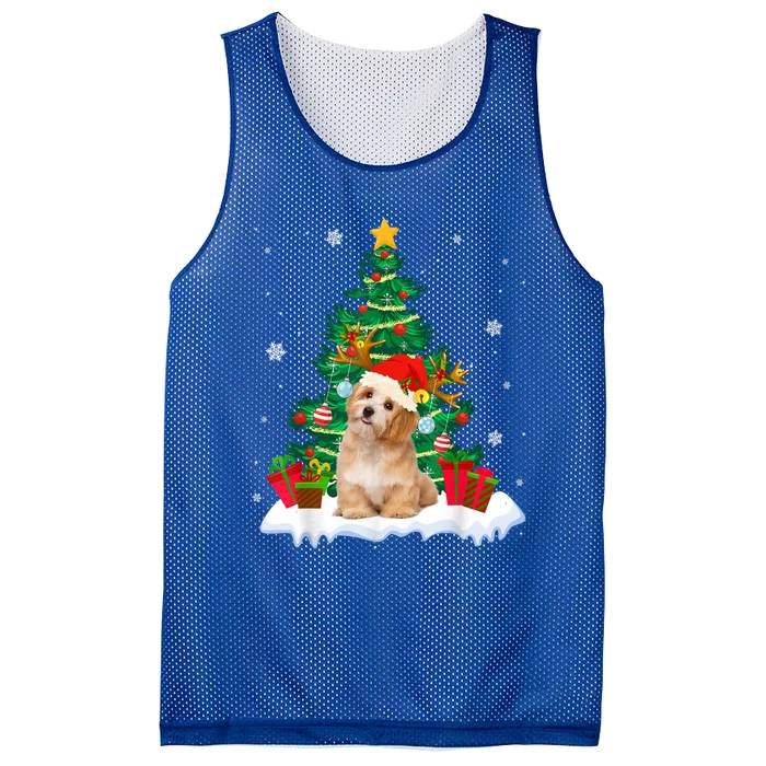 Poodle Santa Christmas Tree Light Pajama Dog Xmas Great Gift Mesh Reversible Basketball Jersey Tank