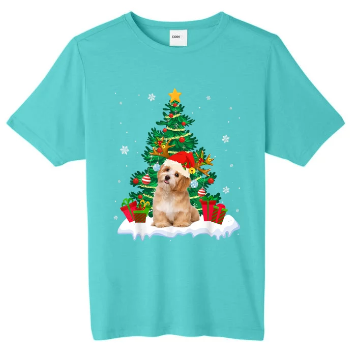 Poodle Santa Christmas Tree Light Pajama Dog Xmas Great Gift ChromaSoft Performance T-Shirt