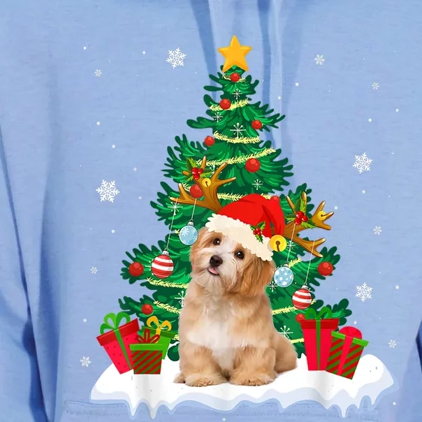 Poodle Santa Christmas Tree Light Pajama Dog Xmas Great Gift Unisex Surf Hoodie