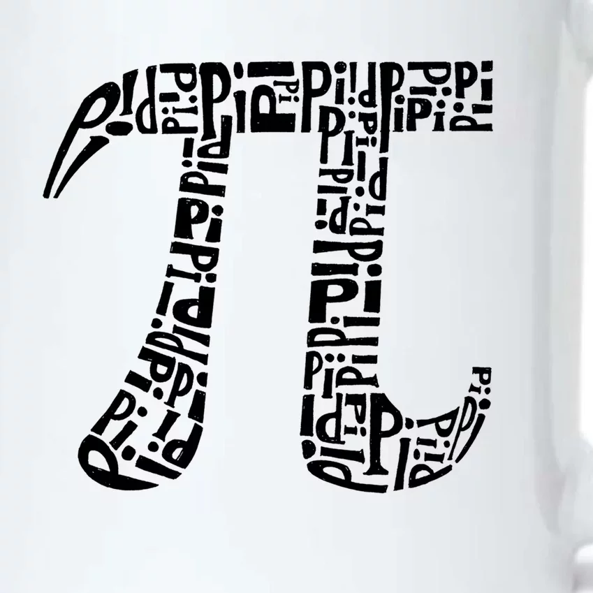 Pi Symbol Created Out Of The Word Pi Over And Over Gift Black Color Changing Mug