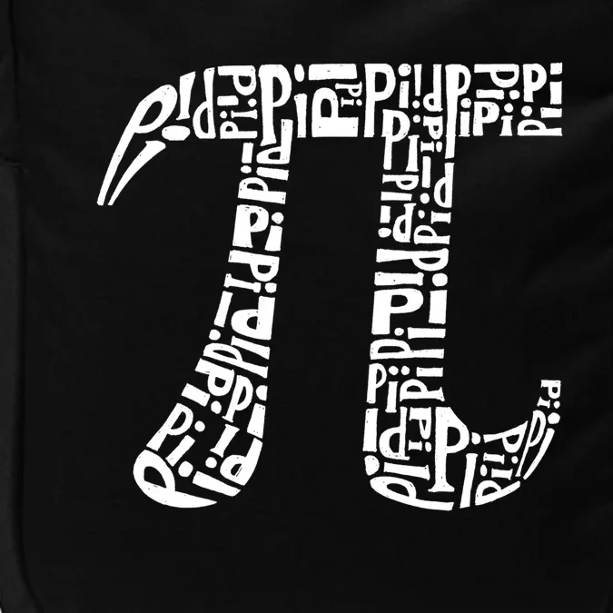 Pi Symbol Created Out Of The Word Pi Over And Over Gift Impact Tech Backpack