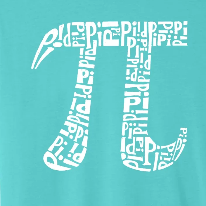 Pi Symbol Created Out Of The Word Pi Over And Over Gift ChromaSoft Performance T-Shirt