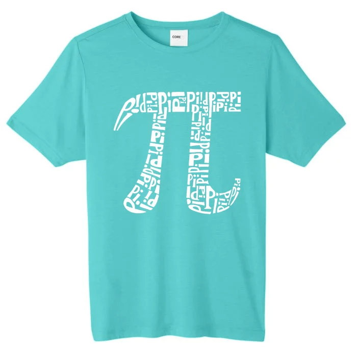 Pi Symbol Created Out Of The Word Pi Over And Over Gift ChromaSoft Performance T-Shirt