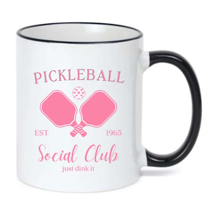 Pickleball Social Club Just Dink It Cute Pickleball Lover Gift Black Color Changing Mug