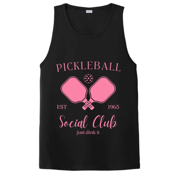 Pickleball Social Club Just Dink It Cute Pickleball Lover Gift Performance Tank