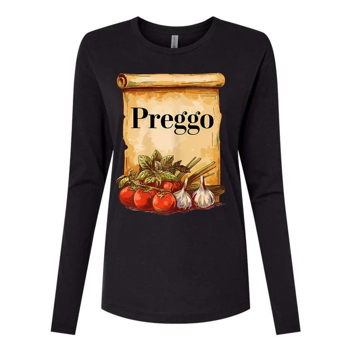 Preggo Sauce Cute And Funny Pregnancy Announcement Womens Cotton Relaxed Long Sleeve T-Shirt