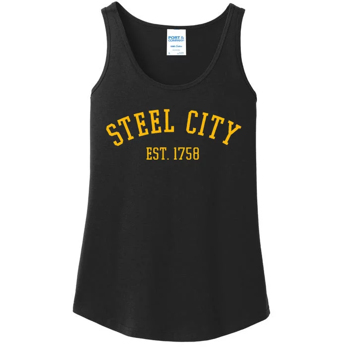 Pittsburgh Steel City Est. 1758 Ladies Essential Tank