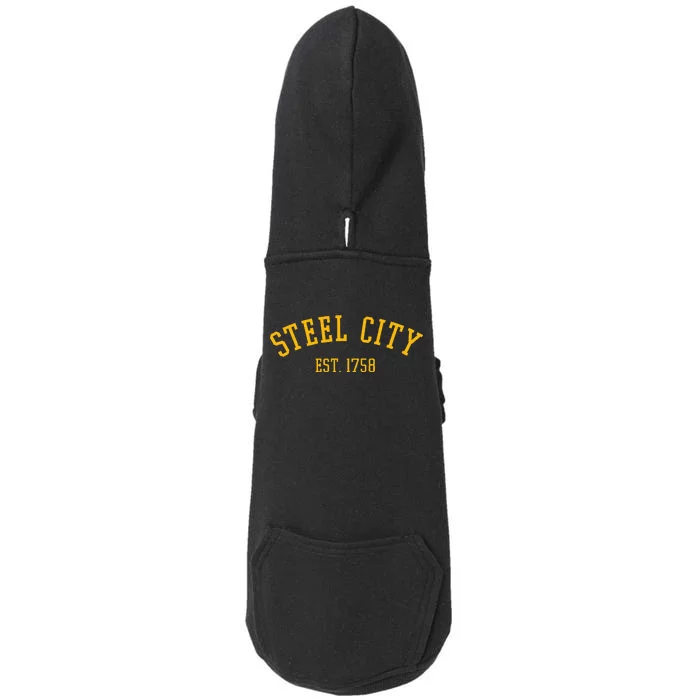 Pittsburgh Steel City Est. 1758 Vintage Doggie 3-End Fleece Hoodie