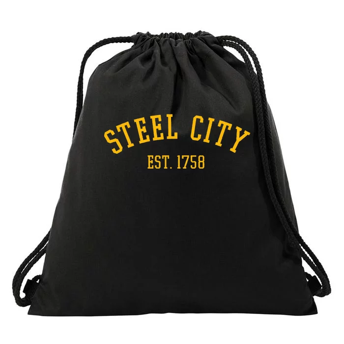 Pittsburgh Steel City Est. 1758 Vintage Drawstring Bag