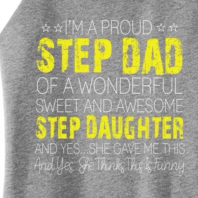 Proud Step Dad Father Day Gift For Stepdad From Stepdaughter Gift Women’s Perfect Tri Rocker Tank