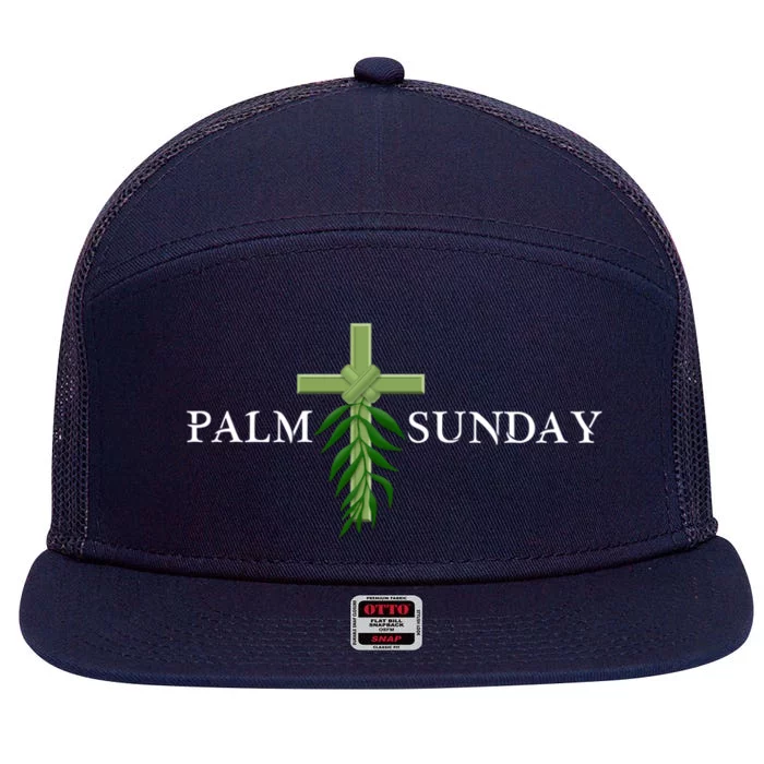 Palm Sunday Domingo De Ramos Gift 7 Panel Mesh Trucker Snapback Hat