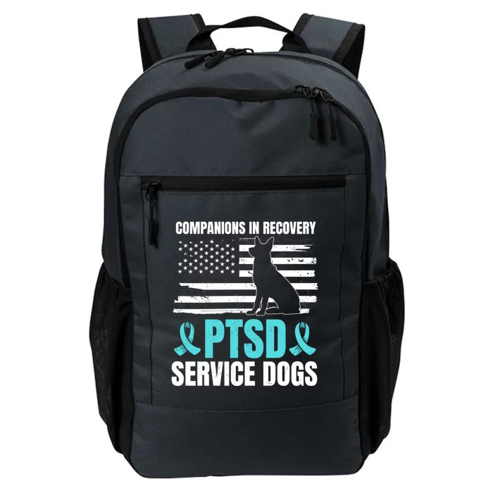 Ptsd Service Dog American Flag Ptsd Us Veterans Gift Daily Commute Backpack