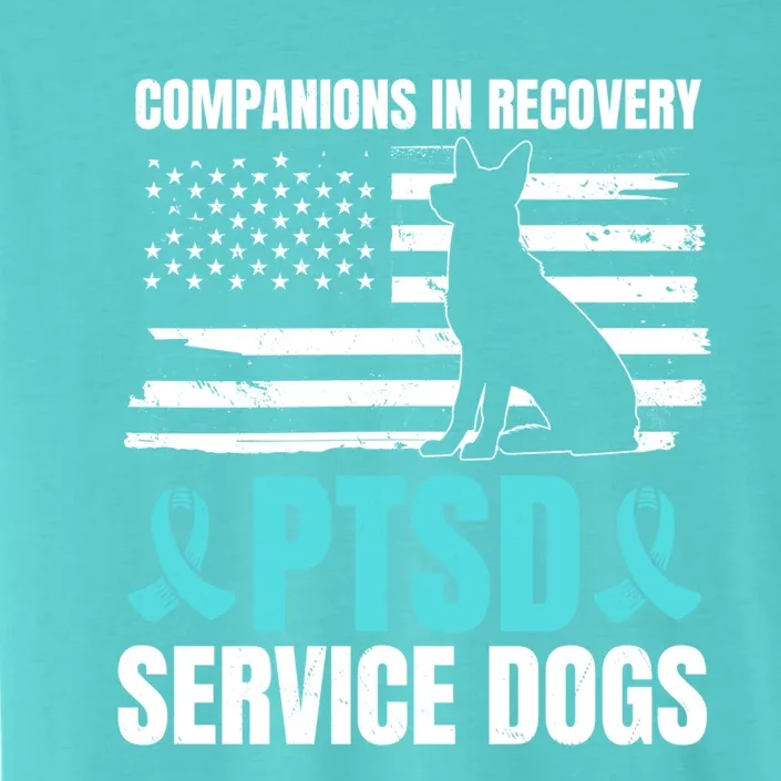 Ptsd Service Dog American Flag Ptsd Us Veterans Gift ChromaSoft Performance T-Shirt