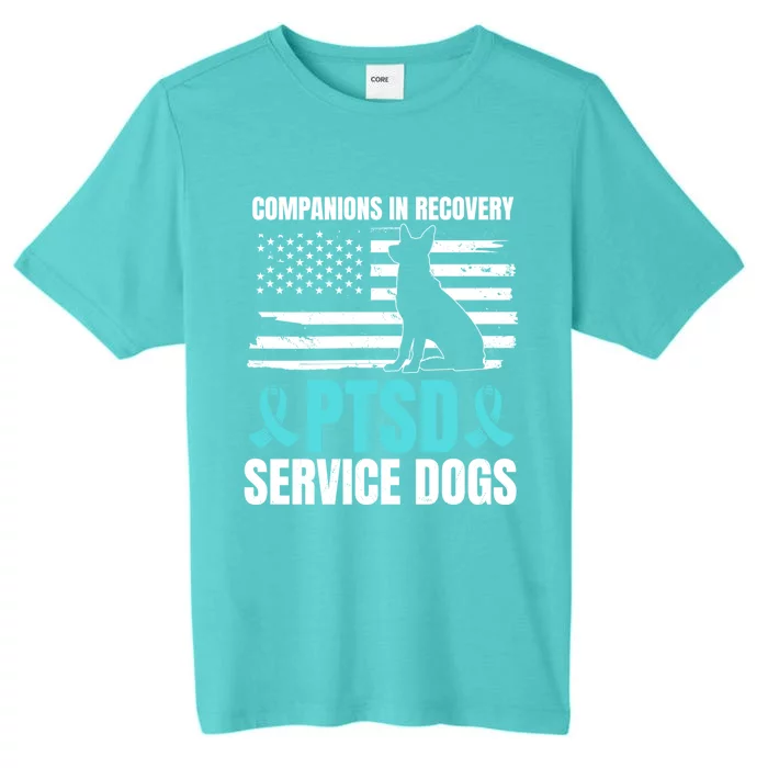 Ptsd Service Dog American Flag Ptsd Us Veterans Gift ChromaSoft Performance T-Shirt