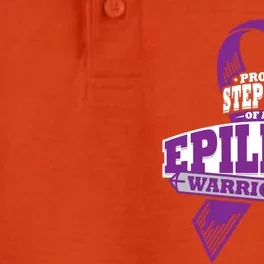 Proud Step Dad Of An Epilepsy Warrior Epilepsy Awareness Gift Dry Zone Grid Performance Polo