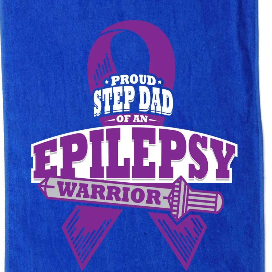 Proud Step Dad Of An Epilepsy Warrior Epilepsy Awareness Gift Platinum Collection Golf Towel