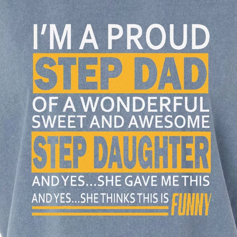 Proud Step Dad Father Day Gift For Stepdad From Stepdaughter Garment-Dyed Women's Muscle Tee