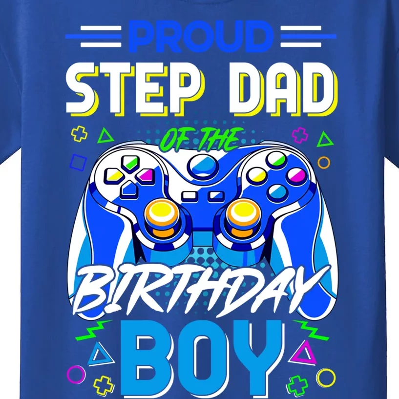 Proud Step Dad Teenager Birthday Game Controlle Gift Kids T-Shirt