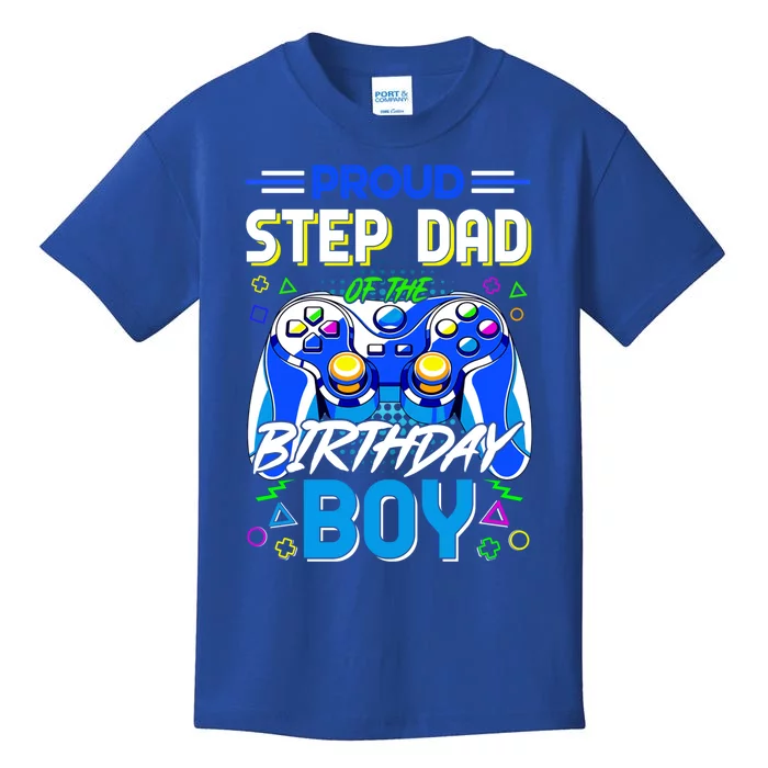 Proud Step Dad Teenager Birthday Game Controlle Gift Kids T-Shirt