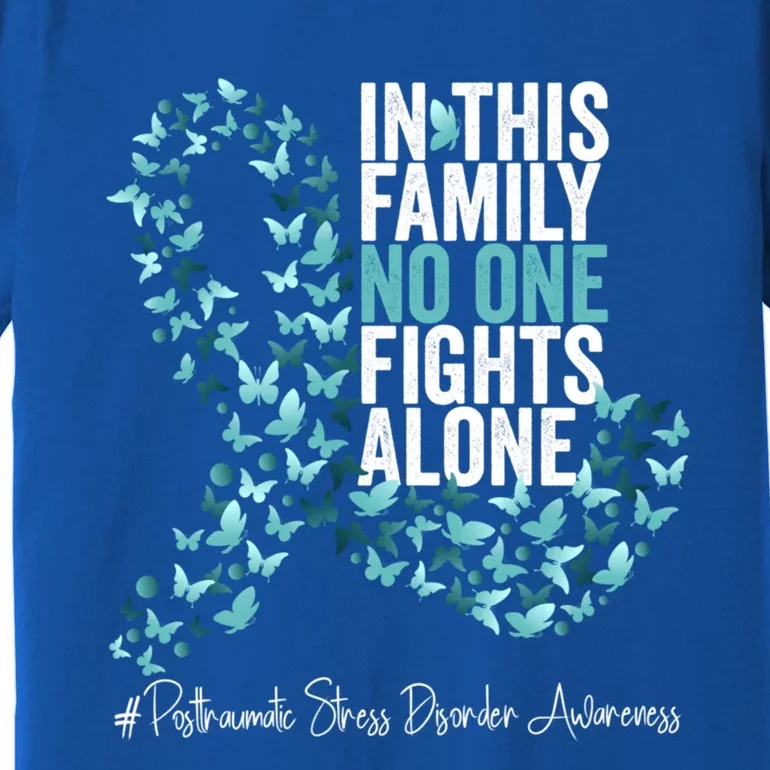 Posttraumatic Stress Disorder Awareness Month Teal Ribbon Great Gift Premium T-Shirt