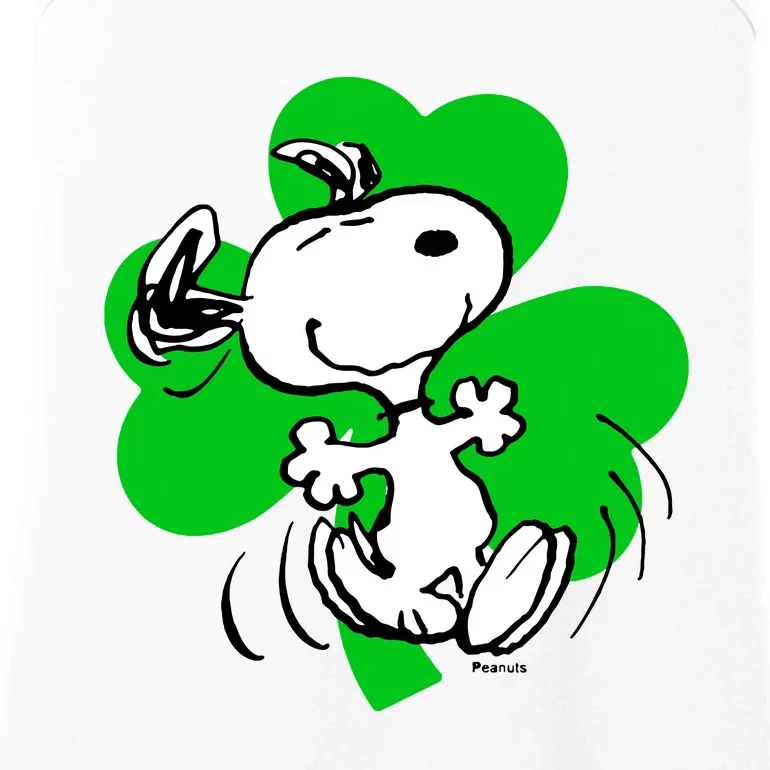 Peanuts Stpatricks Dancing Shamrock Ladies Essential Tank