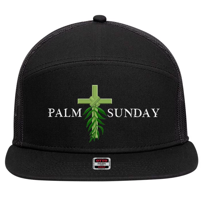 Palm Sunday Domingo de Ramos 7 Panel Mesh Trucker Snapback Hat