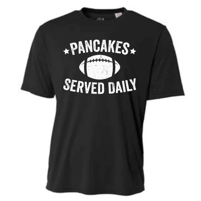 Pancakes Served Daily Funny Football Offensive Lineman Cooling Performance Crew T-Shirt