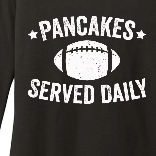 Pancakes Served Daily Funny Football Offensive Lineman Womens CVC Long Sleeve Shirt