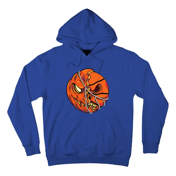 Pumpkin Skull Design Halloween Hooper Basketball Player Hoodie