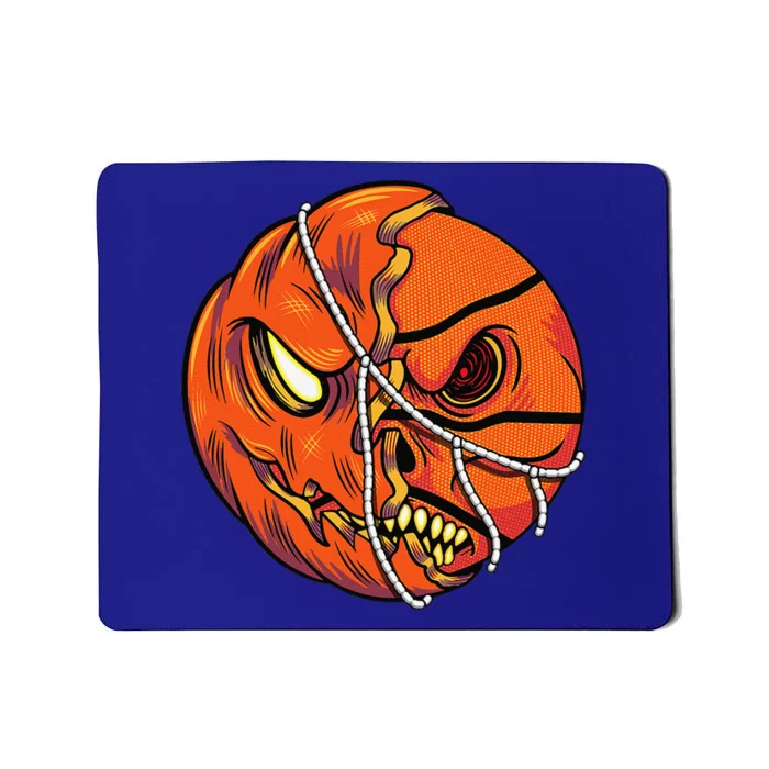 Pumpkin Skull Design Halloween Hooper Basketball Player Mousepad