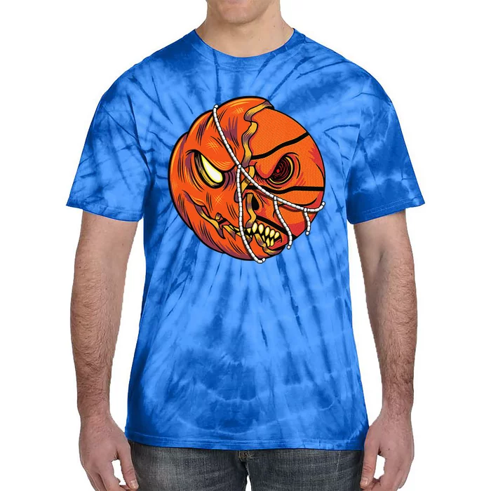 Pumpkin Skull Design Halloween Hooper Basketball Player Tie-Dye T-Shirt