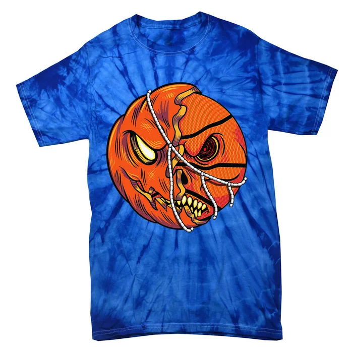 Pumpkin Skull Design Halloween Hooper Basketball Player Tie-Dye T-Shirt